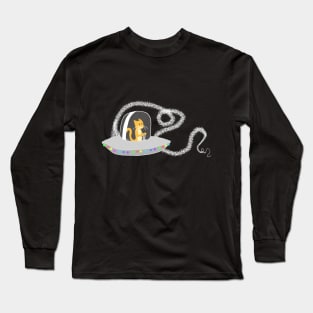 Unidentified Flying Cat Long Sleeve T-Shirt